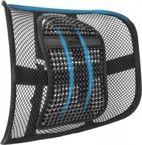 img 4 attached to Samyoung Mesh Back Lumbar Support Cushion | Breathable Office Chair & Car Seat 12" X 16