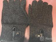 img 1 attached to Mujjo Knitted Winter Gloves with Touch-Screen Compatibility, Dual Insulation Layers, Full-Hand Mobility, Non-Slip Phone Grip and Leather Wrist Cuff". review by Ramesh Eastep