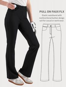 img 1 attached to Stretchy Pull-On Bootcut Dress Pants With Pockets For Women - Perfect For Work, Yoga, And Casual Wear - Available In 27", 29", 31", And 33" Lengths By Hiverlay
