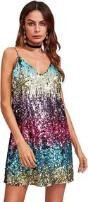 img 2 attached to Verdusa Womens Sleeveless Clubwear Multicolor Women's Clothing : Dresses