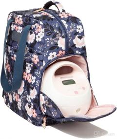 img 2 attached to 👜 Sarah Wells Kelly Convertible Breast Pump Bag and Backpack – Insulated Pocket, Laptop Sleeve, and Carrying Handles – Compatible with All Portable Pumps