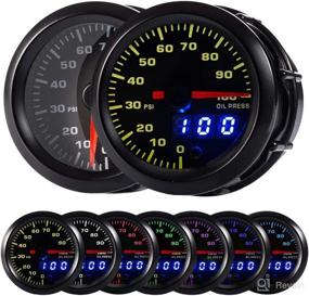 img 4 attached to HOTSYSTEM 7 Color Oil Pressure Gauge Kit: Accurate 0 to 100 PSI Digital Readouts - Ideal for Car and Truck Enthusiasts