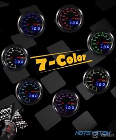 img 2 attached to HOTSYSTEM 7 Color Oil Pressure Gauge Kit: Accurate 0 to 100 PSI Digital Readouts - Ideal for Car and Truck Enthusiasts