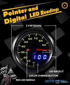 img 3 attached to HOTSYSTEM 7 Color Oil Pressure Gauge Kit: Accurate 0 to 100 PSI Digital Readouts - Ideal for Car and Truck Enthusiasts