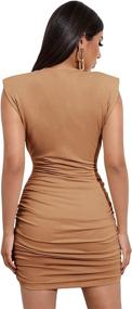 img 3 attached to SheIn Shoulder Bodycon Sleeveless Dresses Women's Clothing for Swimsuits & Cover Ups