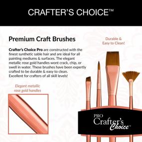 img 2 attached to Royal & Langnickel Crafter'S Choice Pro Synthetic Sable Angular Craft Brush Set - 4Pc For Professional Crafting Results.