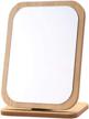 wooden framed makeup mirror with 90 degree rotation - compact table and desktop cosmetic mirror for aestivating logo