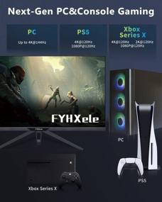 img 3 attached to FYHXele Monitor 3840x2160 FreeSync 2XDisplay 144Hz, Blue Light Filter, Built-In Speakers, Anti-Glare Coating, FYMN28U, HD
