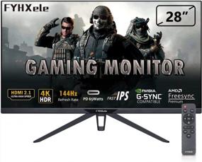 img 4 attached to FYHXele Monitor 3840x2160 FreeSync 2XDisplay 144Hz, Blue Light Filter, Built-In Speakers, Anti-Glare Coating, FYMN28U, HD