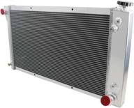 🌬️ high performance cooling upgrade: primecooling 52mm 3 row core aluminum radiator for 1967-1972 chevy/gmc c/k 10 20 30 jimmy pickup truck logo