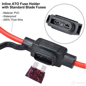 img 3 attached to 🔌 MuHize 12V Inline Fuse Holder - Car Standard Blade Fuse Tap (2022 New), Add-a-Circuit Fuse 12 Gauge Waterproof APR ATO ATC Inline Fuse Wire with 40AMP Standard Fuses (3 Pack)