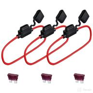 🔌 muhize 12v inline fuse holder - car standard blade fuse tap (2022 new), add-a-circuit fuse 12 gauge waterproof apr ato atc inline fuse wire with 40amp standard fuses (3 pack) logo