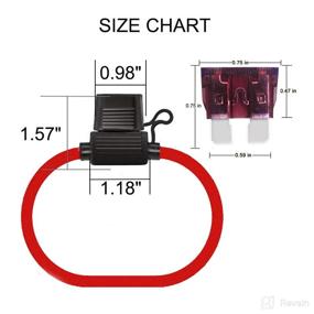 img 2 attached to 🔌 MuHize 12V Inline Fuse Holder - Car Standard Blade Fuse Tap (2022 New), Add-a-Circuit Fuse 12 Gauge Waterproof APR ATO ATC Inline Fuse Wire with 40AMP Standard Fuses (3 Pack)