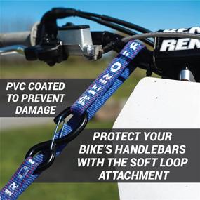 img 1 attached to 🏍️ Secure Your Ride: Motorcycle Tie Down Straps 1" x 8' Heavy Duty Cam Buckle Straps with Soft Loops & Safety Hooks - 2 Pack