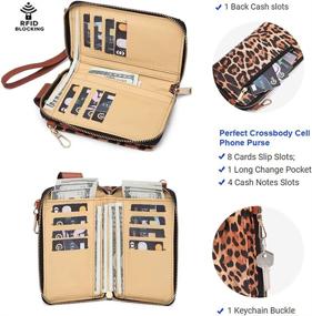 img 2 attached to XB Leather Crossbody Leopard Wristlet Women's Handbags & Wallets - Wristlets