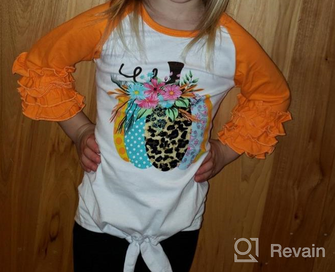 img 1 attached to 🦃 Thanksgiving Ruffles Raglan Girls' Clothing - AMK Boutique Tops, Tees & Blouses for Best SEO review by Matt Bokil