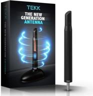 tekk short antenna - compatible with oet4-2, optimal fm/am reception - 4.8 inches logo