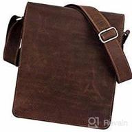 img 1 attached to Stylish & Compact: Kattee Leather Messenger Bag For Men, Perfect For A 10" Laptop review by David Dugas