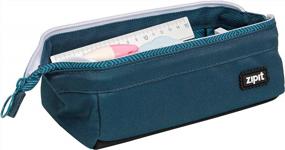 img 1 attached to ZIPIT Lenny Pencil Case For Adults And Teens, Large Capacity Pouch, Sturdy Pen Organizer, Wide Opening With Secure Zipper Closure (Teal)