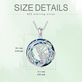 img 2 attached to 925 Sterling Silver Hummingbird Necklace With Crystal Circle Pendant - Ideal Birthday Gift For Women And Girls, Exquisite Hummingbird Charm Jewelry By TOUPOP