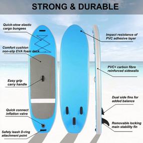 img 1 attached to FUNSAILLE 10' Inflatable Paddle Board Kit: Non-Slip Deck, Adjustable Paddle, Leash, Fin, Hand Pump For Youth & Adult - Ultimate SUP Experience