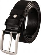 ledamon full grain leather belt for men - solid and genuine 1.5" width belt with no fillers logo