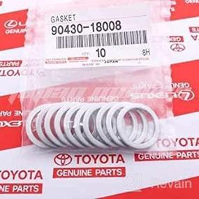 img 1 attached to 🔧 Premium Toyota Drain Plug Gaskets for Transfer Case - Set of 10 - Genuine OEM 90430-18008