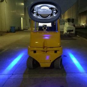 img 4 attached to Fuguang LED Straight Linear Forklift Area Safety Light 8W Cree Blue Work Light Zone Risk Danger Area Warning Light Warehouse Forklift Truck Security Lndicator