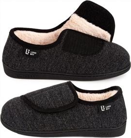 img 4 attached to Cozy And Comfortable LongBay Diabetic Slippers For Women With Memory Foam And Furry Support - Ideal For Arthritis And Edema