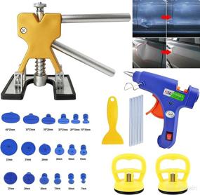 img 4 attached to 🚗 S-SNAIL-OO Car Dent Puller Repair & Remover Tool Set with Paintless Golden Dent Lifter Puller, ideal for Auto Body Hail Damage and Door Dings Repair, includes 2 Dent Puller Suction Cups (B)