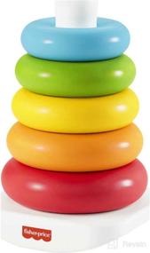 img 4 attached to 🧸 Fisher-Price Rock-a-Stack Baby Toy: Eco-Friendly Ring Stacking Toy for Infants and Toddlers