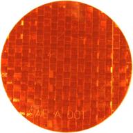 🔸 litemark dot-sae amber 3" round reflectors - high visibility prismatic lenses with durable transparent layer (pack of 4) logo