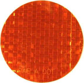 img 4 attached to 🔸 LiteMark DOT-SAE Amber 3" Round Reflectors - High Visibility Prismatic Lenses with Durable Transparent Layer (Pack of 4)