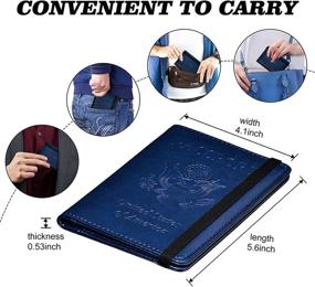 img 1 attached to 🔒 Secured Traveling with HERRIAT RFID Blocking Passport Holder Cover Case - Ultimate Travel Wallet Card Case