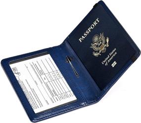 img 2 attached to 🔒 Secured Traveling with HERRIAT RFID Blocking Passport Holder Cover Case - Ultimate Travel Wallet Card Case
