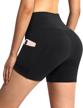 high-waist compression athletic shorts with pockets for women - perfect for yoga, workout, and biking (5/8 inch length) by g4free logo