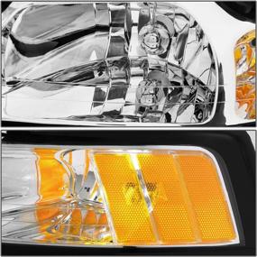 img 3 attached to 🚘 DNA Motoring Chrome Amber Headlights Replacement for 99-04 Mustang - HL-OH-FM99-CH-AM