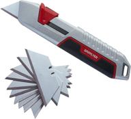 🔪 spifflyer self retracting utility knife box cutter: 10pc sk5 blades, full metal shell, lightweight design logo