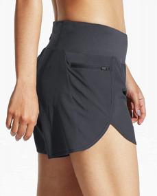 img 3 attached to Stay Cool And Comfy On Your Workout With MOCOLY Women'S Quick Dry Running Shorts With Zip Pockets