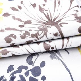 img 2 attached to DriftAway Acacia Floral Blossom Watercolor Printed 100 Percent Blackout Thermal Insulated Window Curtain Valance Rod Pocket Single 52 Inch By 18 Inch Plus 2 Inch Header Yellow