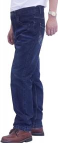 img 1 attached to BOCOMAL FR Pants For Men Heavy Duty Flame Resistant Jeans Washed Work Jeans