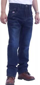 img 4 attached to BOCOMAL FR Pants For Men Heavy Duty Flame Resistant Jeans Washed Work Jeans
