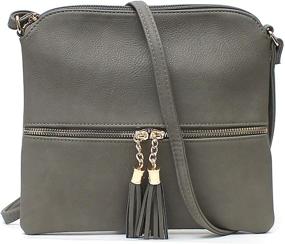 img 4 attached to 👜 Janin Handbag with Tassel - Women's Crossbody Handbag and Wallet Combo - Crossbody Bags for Women