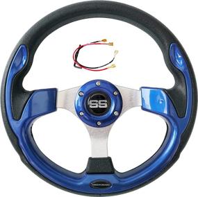 img 2 attached to 🏌️ Enhance Your Golfing Experience with GREENCHOOSY Golf Cart Steering Wheel for EZGO, Club Car, and Yamaha blue2