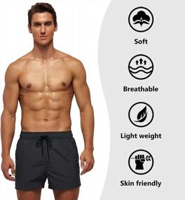 img 1 attached to AOTORR Men'S Swim Trunks Quick Dry Solid Swimsuit Beach Sports Shorts With Back Zipper Pockets
