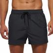 aotorr men's swim trunks quick dry solid swimsuit beach sports shorts with back zipper pockets logo