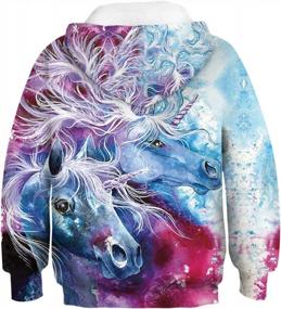 img 3 attached to Cute Unicorn Hoodie Sweatshirt For Girls And Women | Trendy Pullover Jacket For Teens And Kids