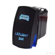 🔵 xjmoto 5 pin 20a 12v blue backlit led light bar rocker switch - enhanced compatibility with utv polaris ranger rzr xp turbo, can am commander, and maverick x3 logo