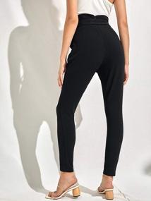 img 3 attached to Elevate Your Look With SOLY HUX Women'S High Waist Tied Front Paperbag Pants!