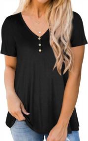 img 4 attached to Plus Size Women'S Flowy Short Sleeve Tee Shirts - Perfect For A Casual Summer Style